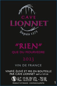 VDF Rien mourvedre